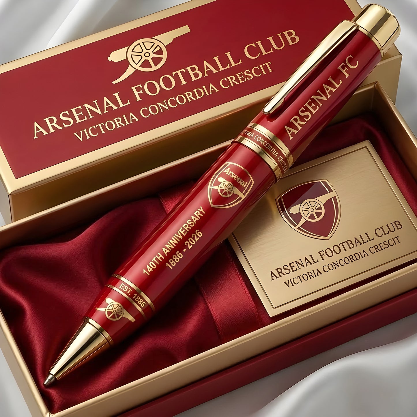 Arsenal FC 140th Anniversary Edition Ballpoint Pen Est 1886 (1886- 2026)