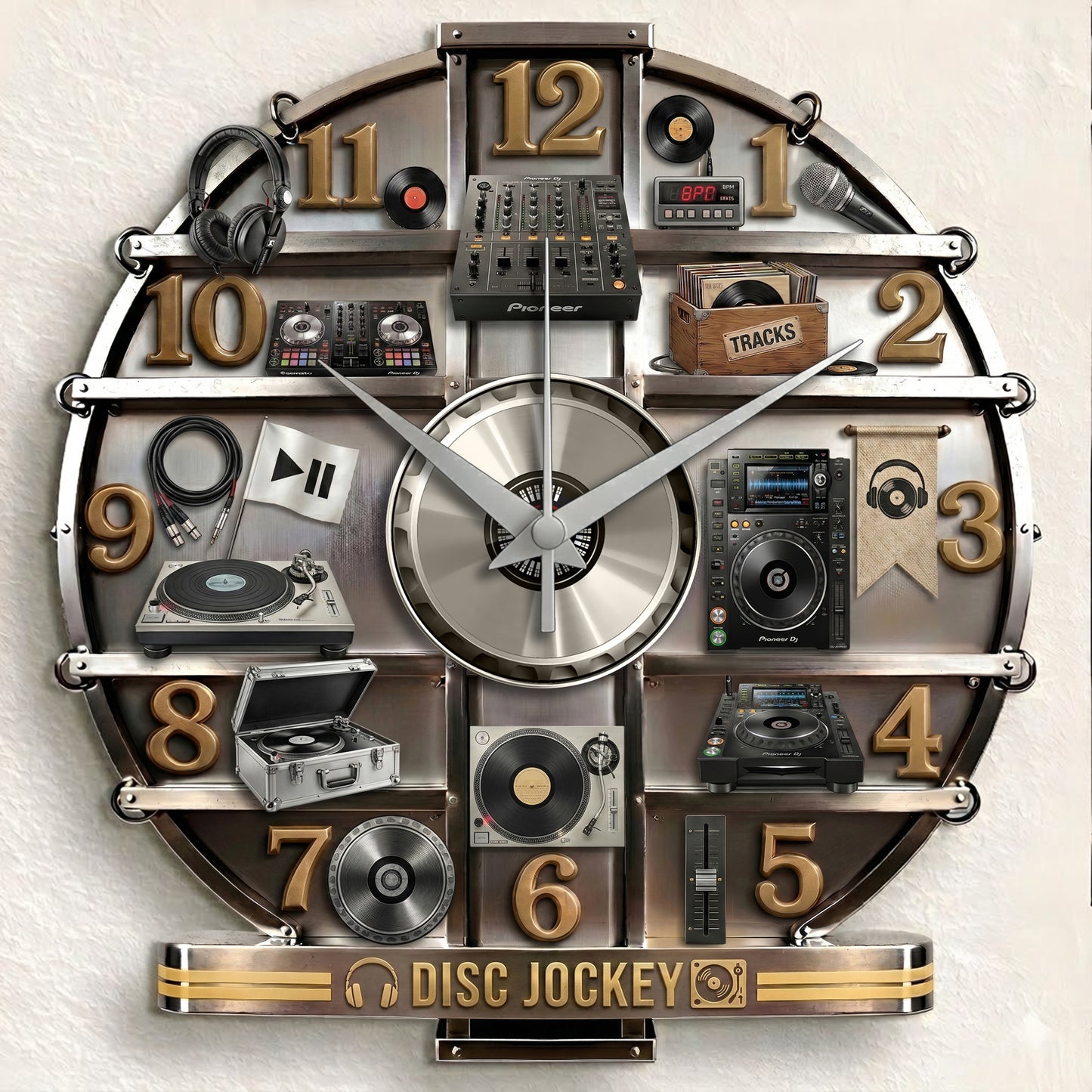 DJ Home Decorative 3D Visual Effect Acrylic Wall Clock