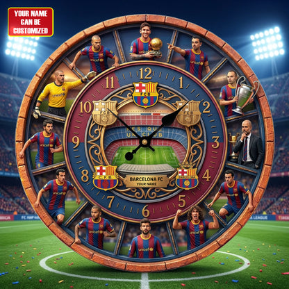 Barca FC Champions Home Decorative 3D Visual Effect Acrylic Wall Clock