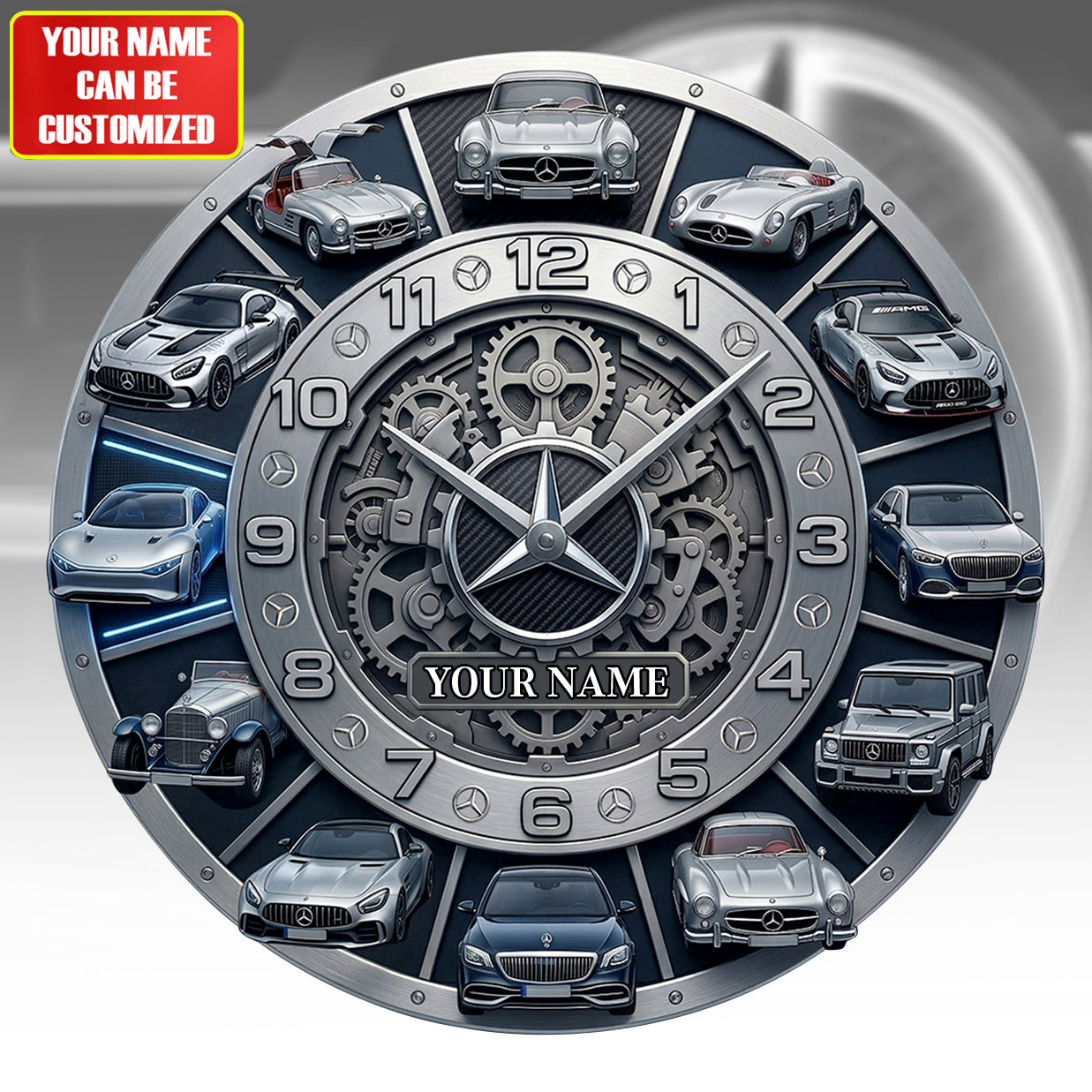 Merc Collection Home Decorative 3D Visual Effect Acrylic Wall Clock