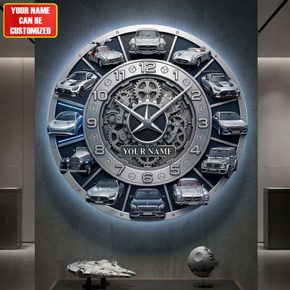 Merc Collection Home Decorative 3D Visual Effect Acrylic Wall Clock