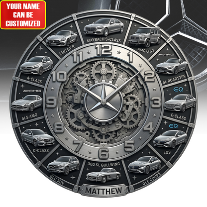 Merc Car Home Decorative 3D Visual Effect Acrylic Wall Clock
