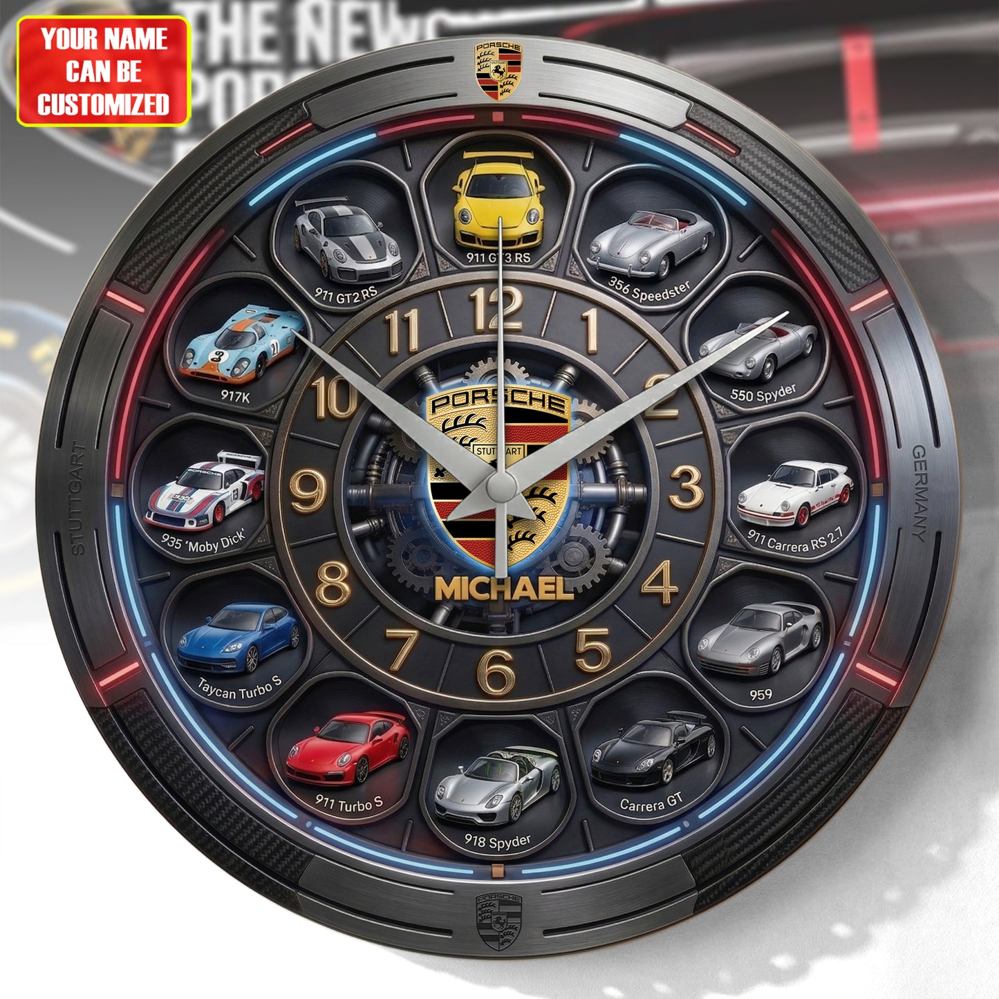 Pors Collection Home Decorative 3D Visual Effect Acrylic Wall Clock