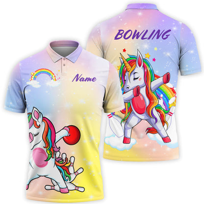 Personalized Name Unicorn Bowling All Over Printed Unisex Shirt Q090505