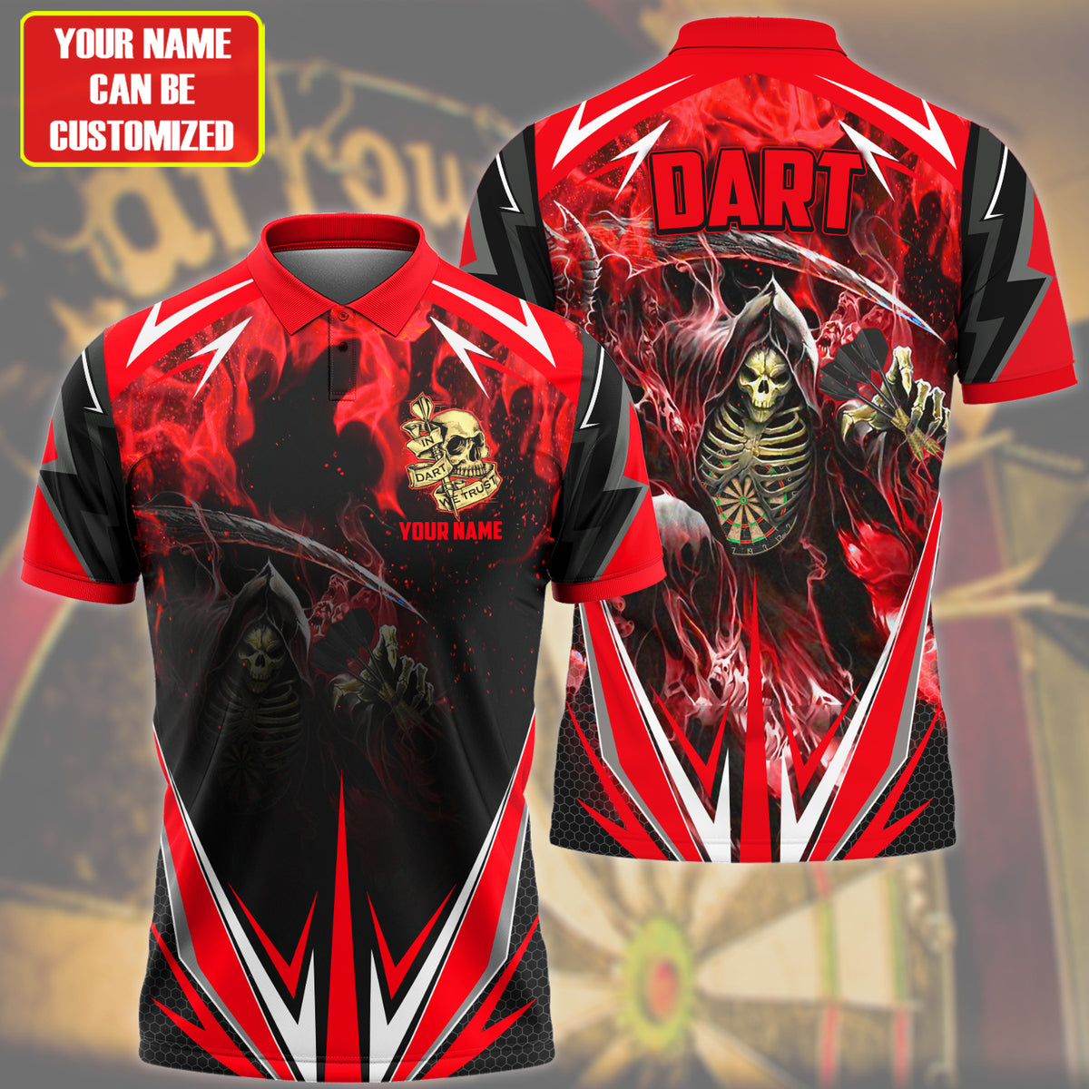 Personalized Name Reaper Darts Red Version All Over Printed Unisex Shirt Q090603