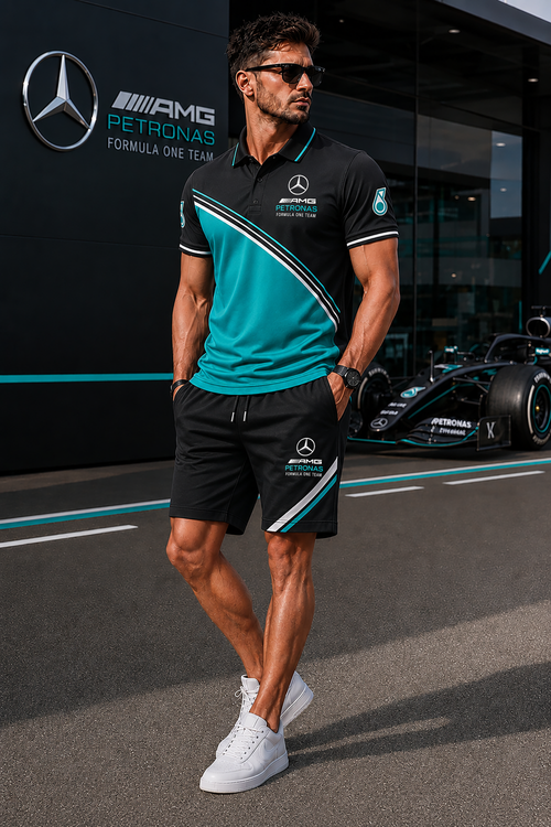 Personalized Merc AMG Petronas Premium Sport All Over Printed Shirt