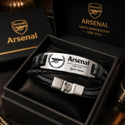 Arsenal 140TH Anniversary Personalized Handmade Bracelet Gift For Fans (1886-2026)