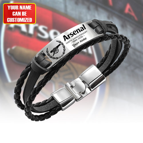 Arsenal 140TH Anniversary Personalized Handmade Bracelet Gift For Fans (1886-2026)