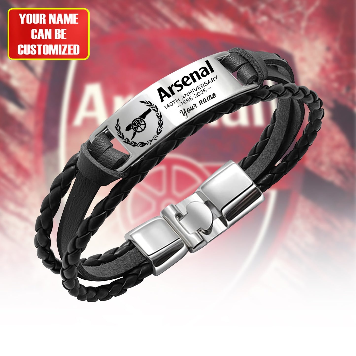 Arsenal 140TH Anniversary Personalized Handmade Bracelet Gift For Fans (1886-2026)