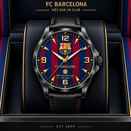 Personalized Barca FC Premium Luxury Leather Strap Watch