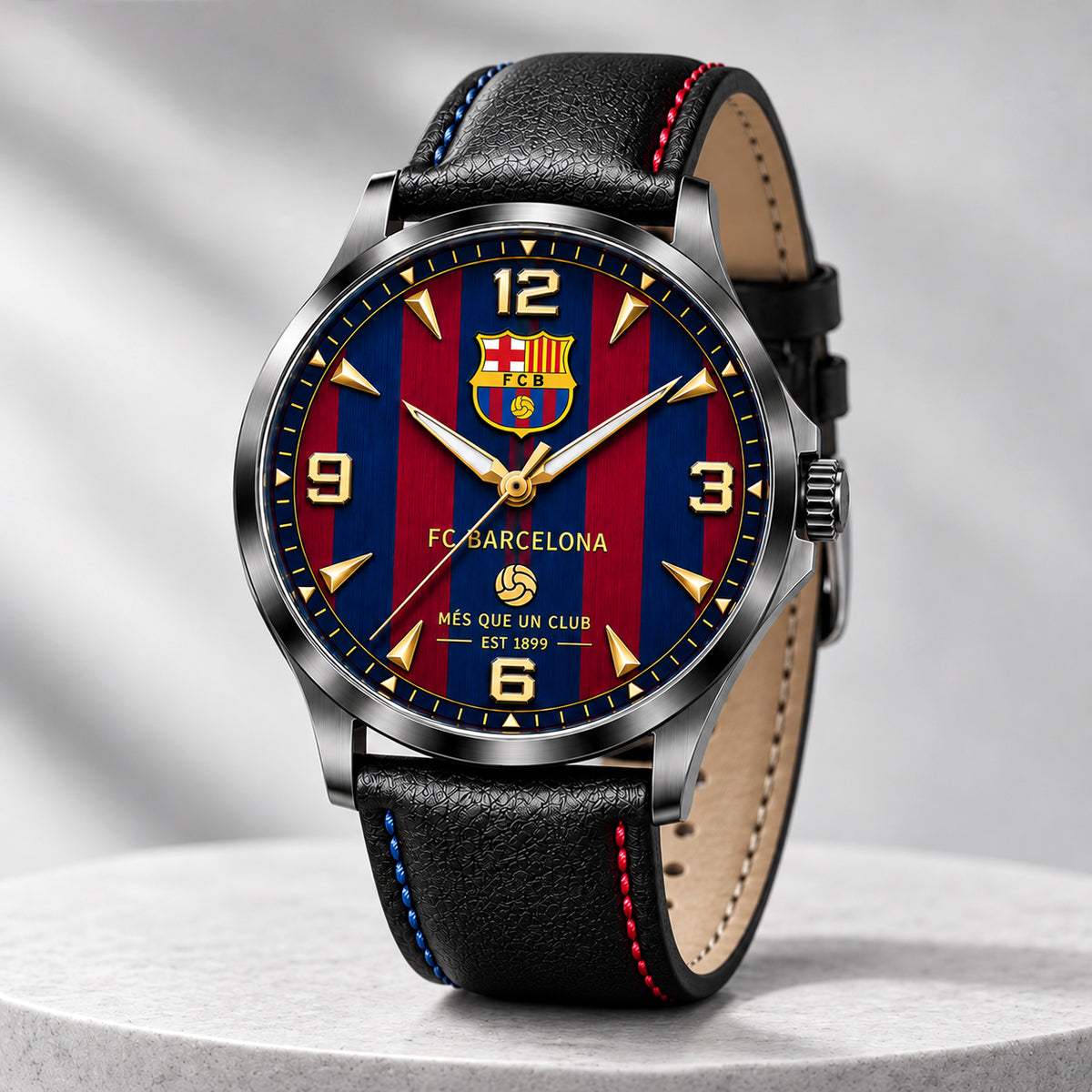 Personalized Barca FC Premium Luxury Leather Strap Watch