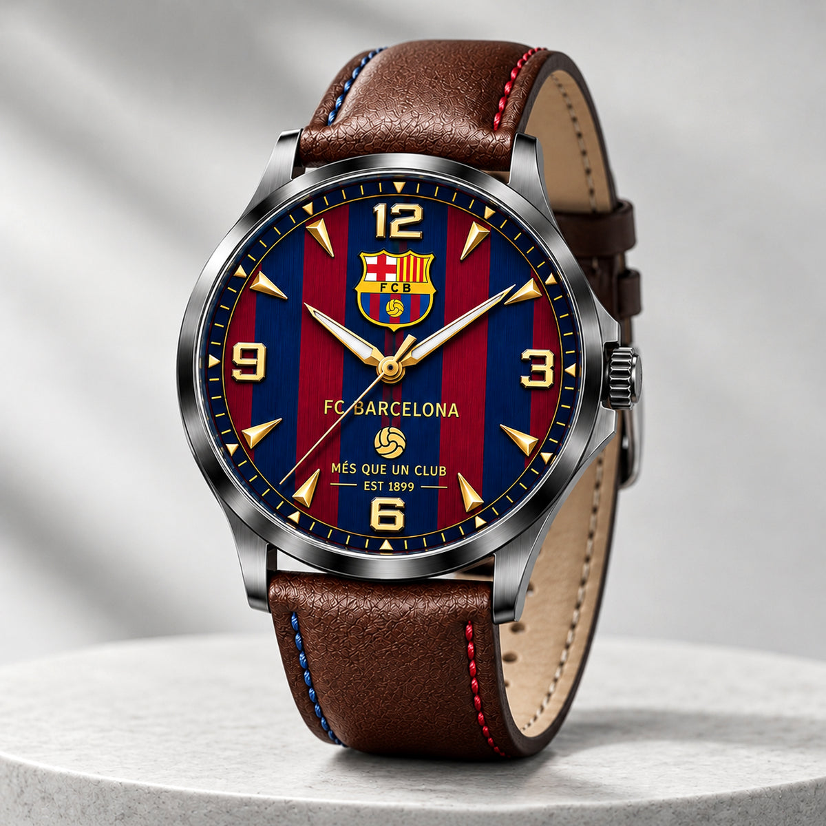 Personalized Barca FC Premium Luxury Leather Strap Watch