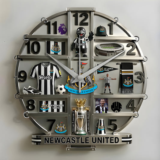 Newcastle United Home Decorative 3D Visual Effect Acrylic Wall Clock