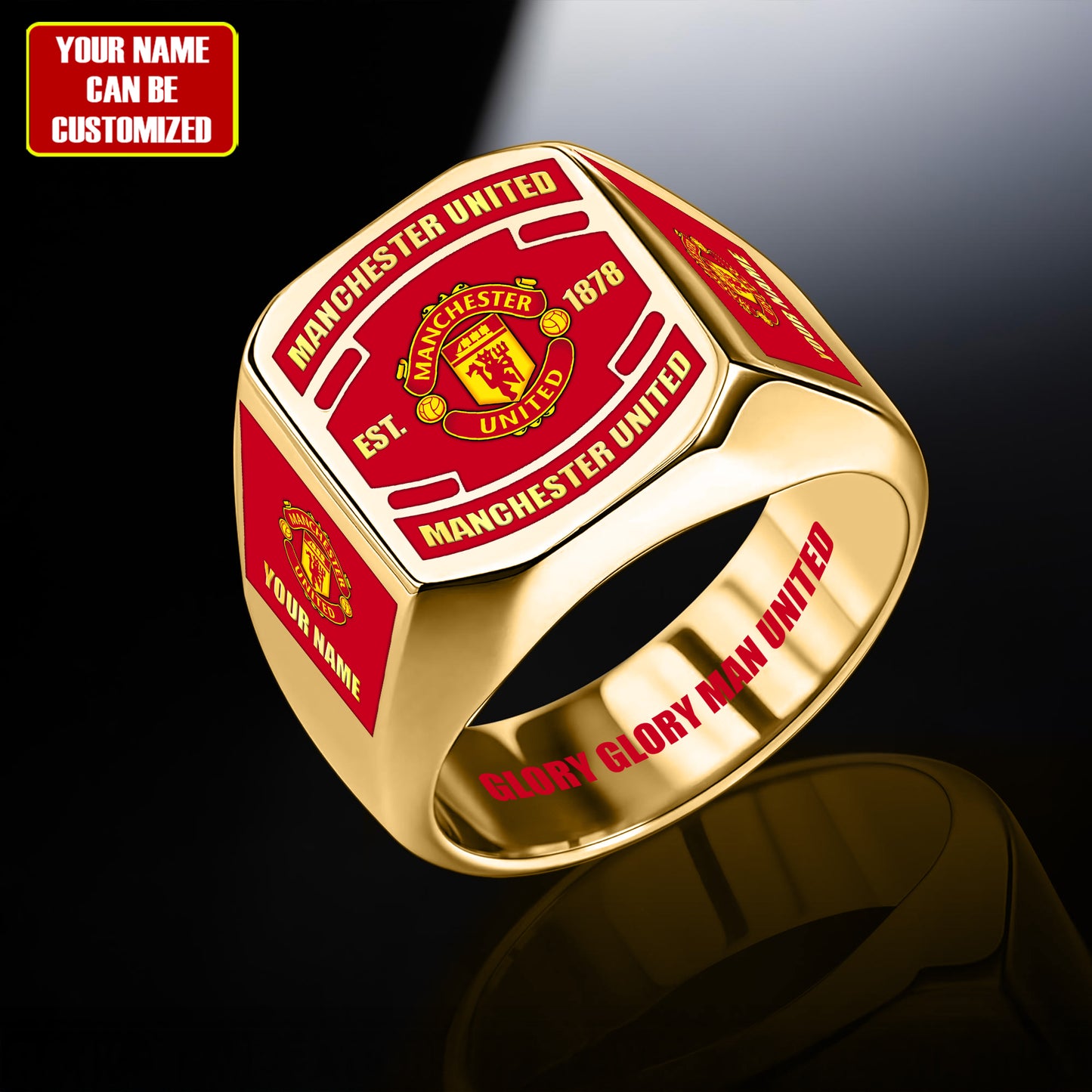 MU FC Custom Name Classic Design Ring