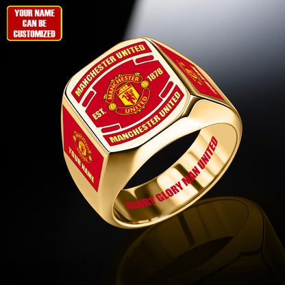 MU FC Custom Name Classic Design Ring