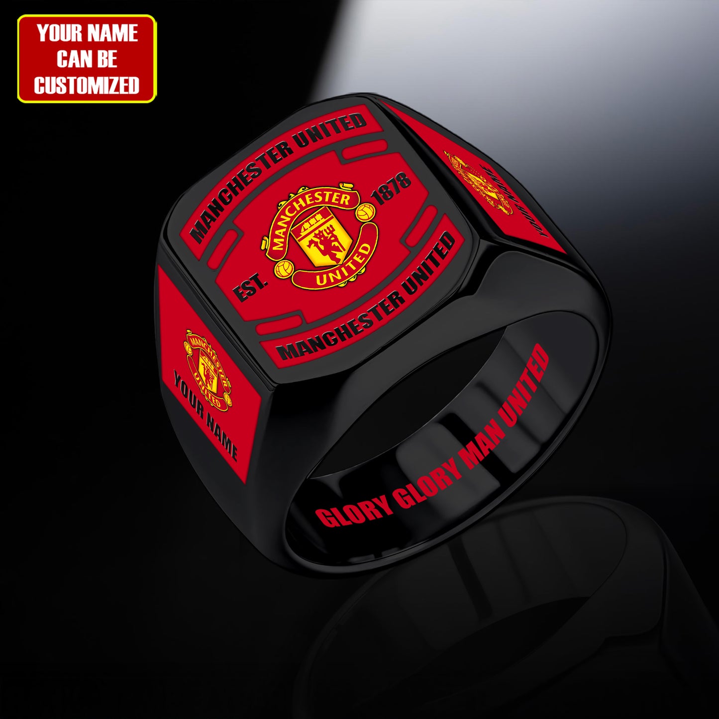 MU FC Custom Name Classic Design Ring