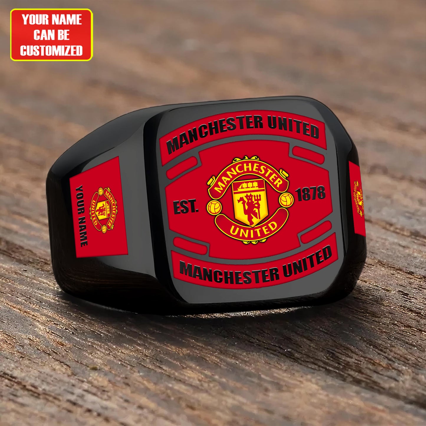 MU FC Custom Name Classic Design Ring