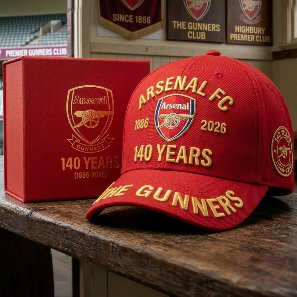 Arsenal The Gunners 140 Years Anniversary Classic Cap (1886-2026)