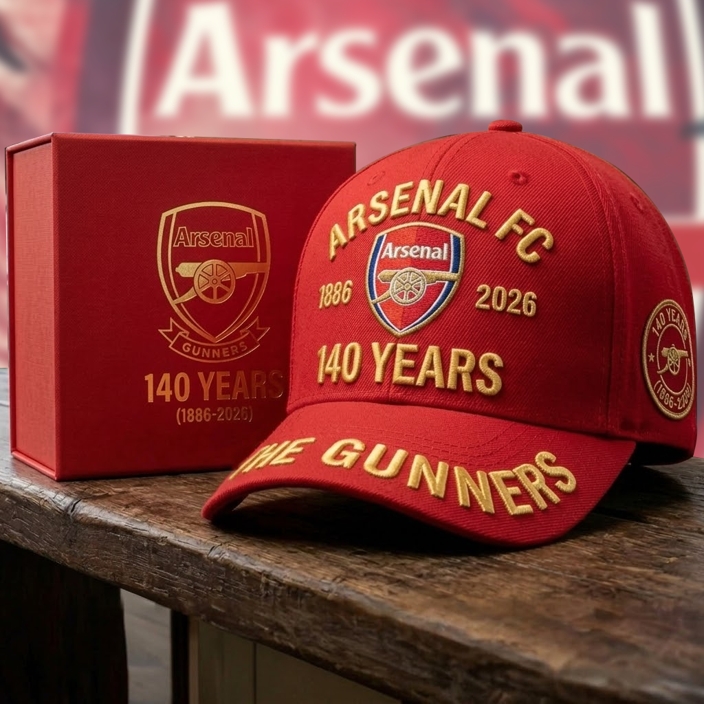 Arsenal The Gunners 140 Years Anniversary Classic Cap (1886-2026)
