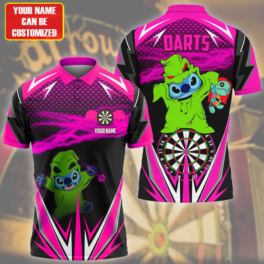 Personalized Name St Darts Halloween Pink Version All Over Printed Unisex Shirt Q100804