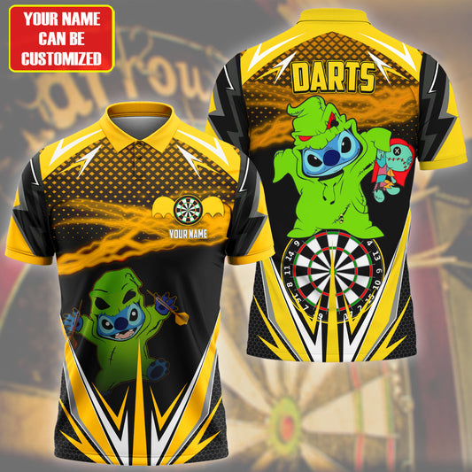Personalized Name St Darts Halloween Yellow Version All Over Printed Unisex Shirt Q100804