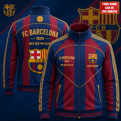 Personalized Barca FC 1899 Sport Stand Collar Jacket