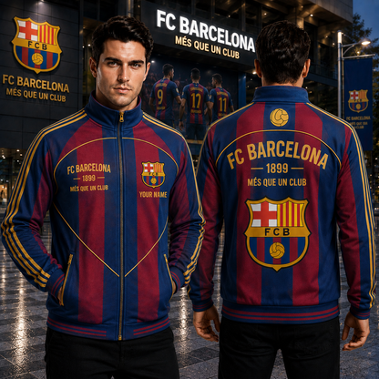 Personalized Barca FC 1899 Sport Stand Collar Jacket