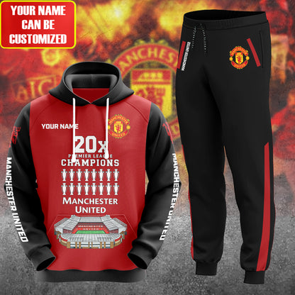 Personalized MU FC Champions All over Printed Hoodie and Sweatpants set