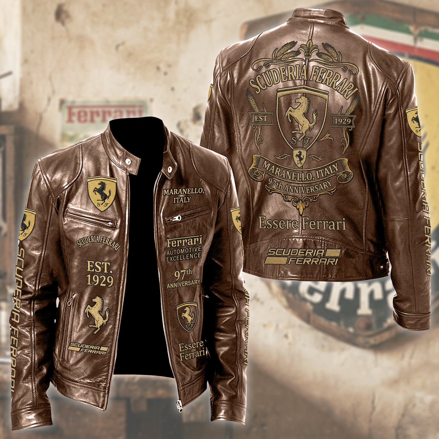 SF 97th Anniversary Vintage Collar Leather Jacket (1929-2026)
