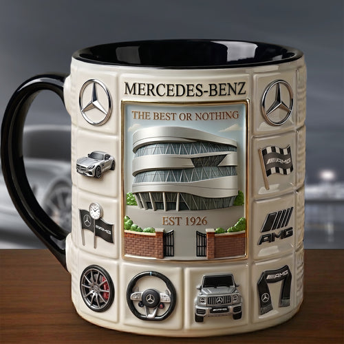 Personalized Merc AMG Accent Mug , Cream Mug Gifts , Holiday Gifts V2