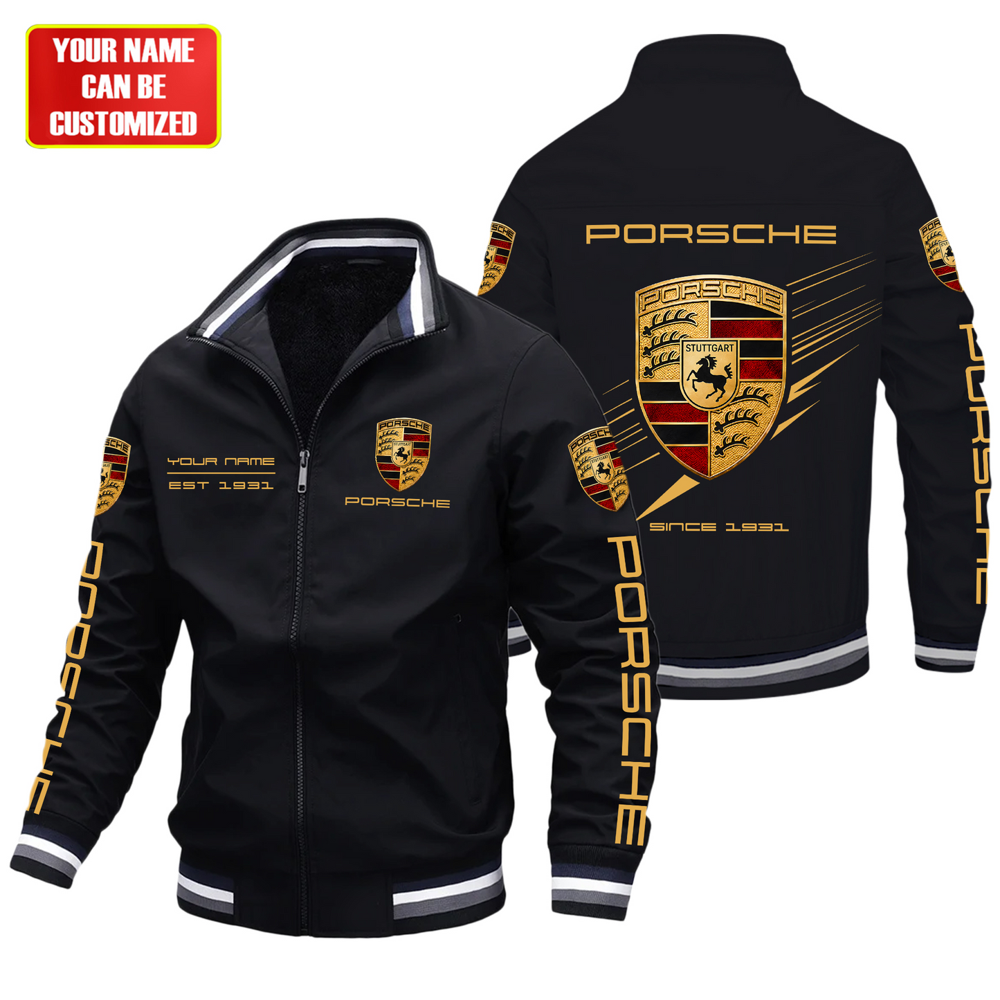 Personalized Pors EST 1931 Vintage Windbreaker Casual Jacket