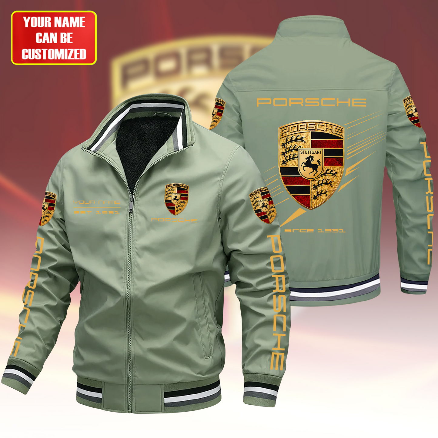 Personalized Pors EST 1931 Vintage Windbreaker Casual Jacket