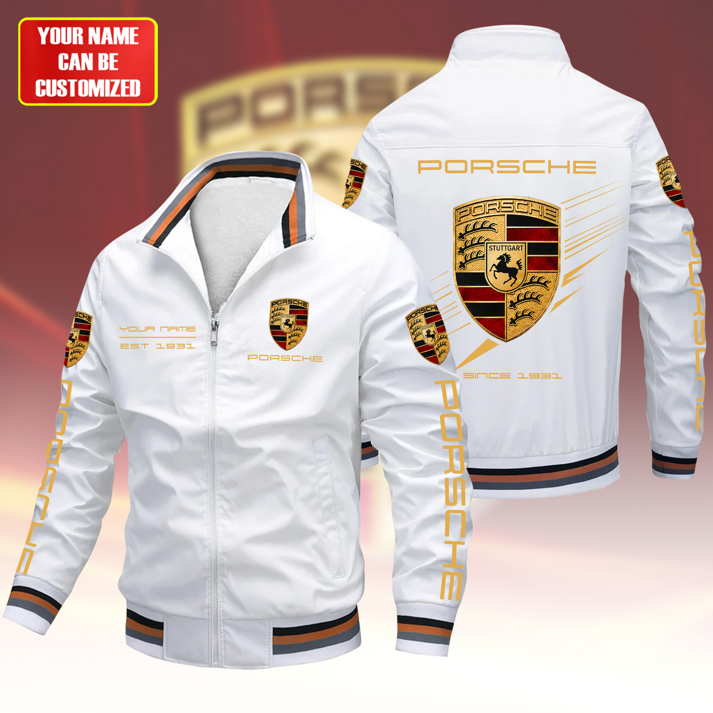 Personalized Pors EST 1931 Vintage Windbreaker Casual Jacket