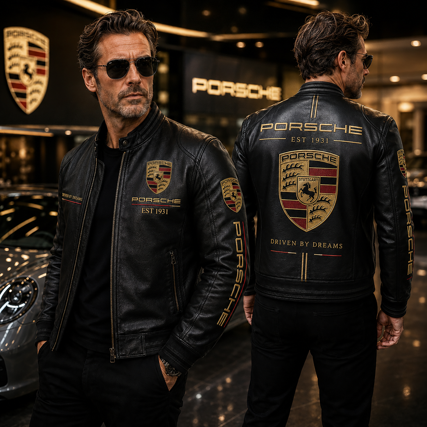 Pors Driven By Dreams Edition Vintage Collar Leather Jacket