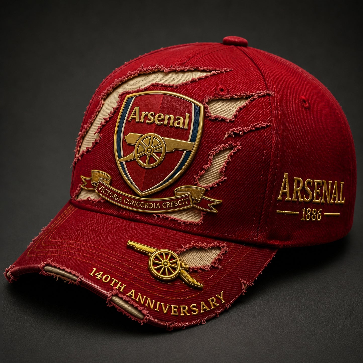 Arsenal Vintage 140TH Anniversary Denim Classic Cap (1886-2026)