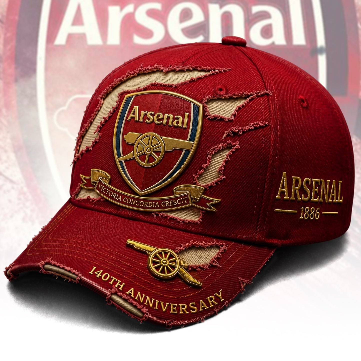 Arsenal Vintage 140TH Anniversary Denim Classic Cap (1886-2026)