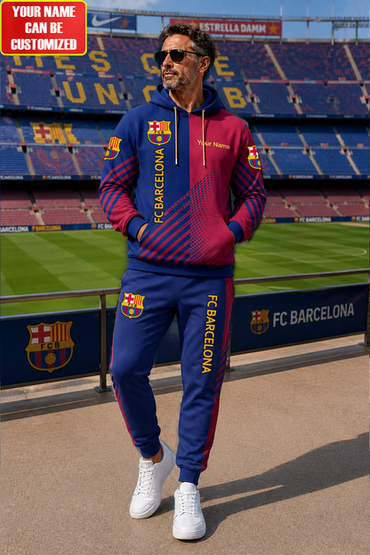 Personalized Barca FC Sport 2026 3D All over Printed Hoodie and Sweatpants set