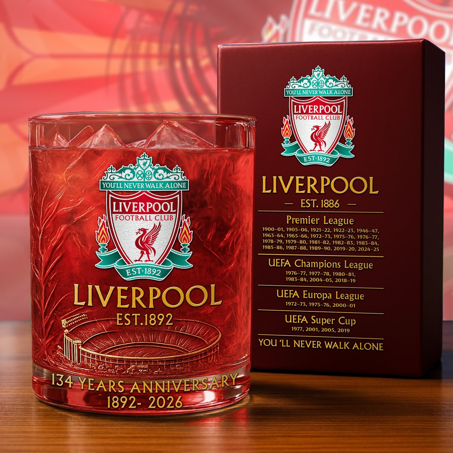 Personalized LVP 134 Years Anniversary Whisky , LVP Whiskey Glass V4