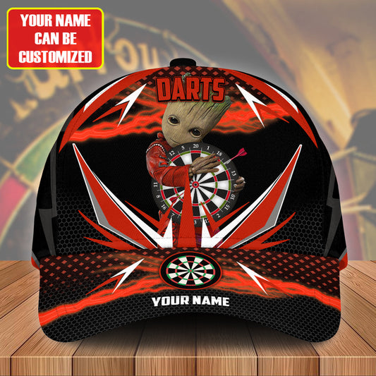 Personalized Name Red Gr Darts Classic Cap Q120301