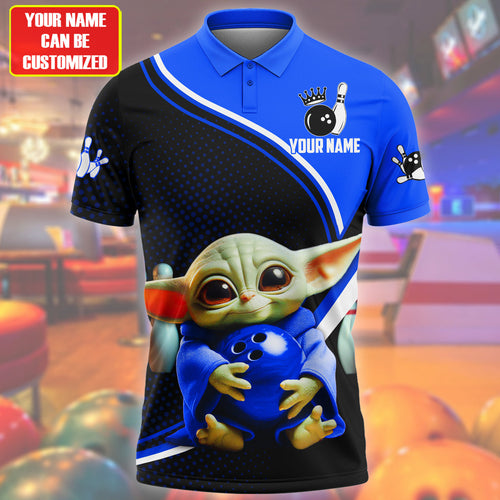 Personalized Name Blue Yd Bowling Q4 All Over Printed Unisex Shirt Q120601