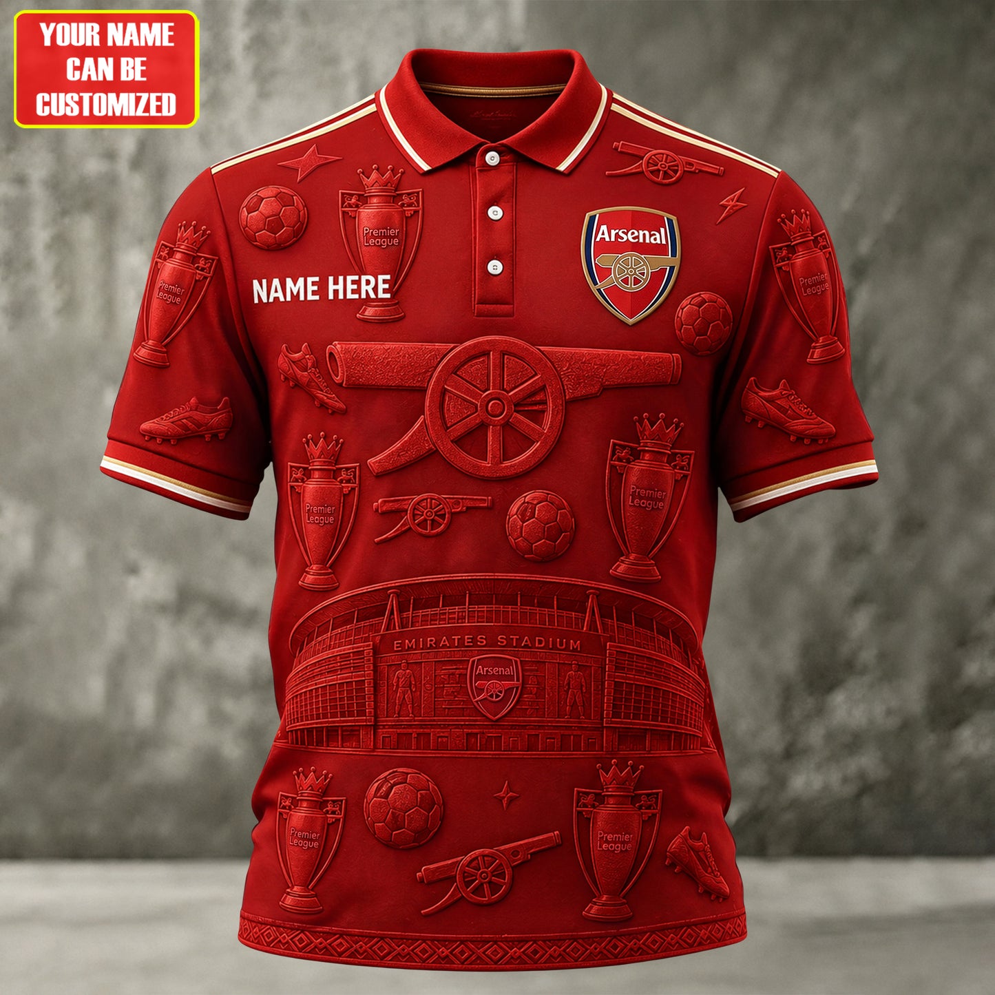 Personalized Arsenal Trophy 3D Full Printing Set ,Shirt , Hoodie , Short , Polo ,hawaii