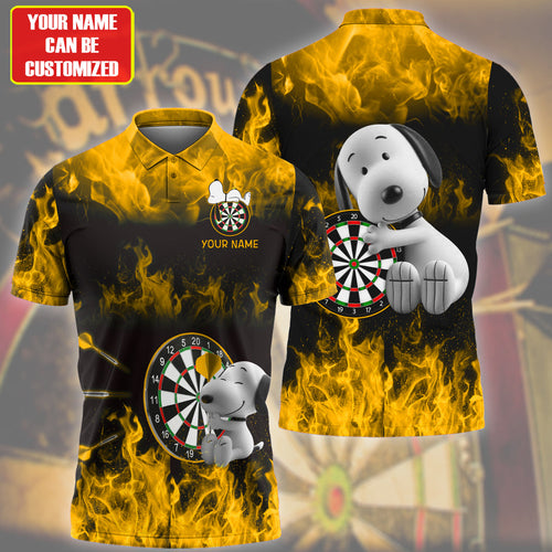 Personalized Name Yellow Snp Darts Fire All Over Printed Unisex Shirt Q120605