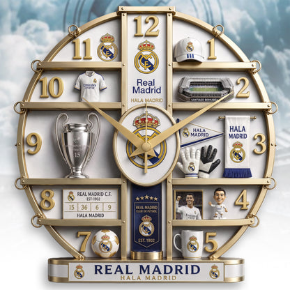 Real FC Home Decorative 3D Visual Effect Acrylic Wall Clock