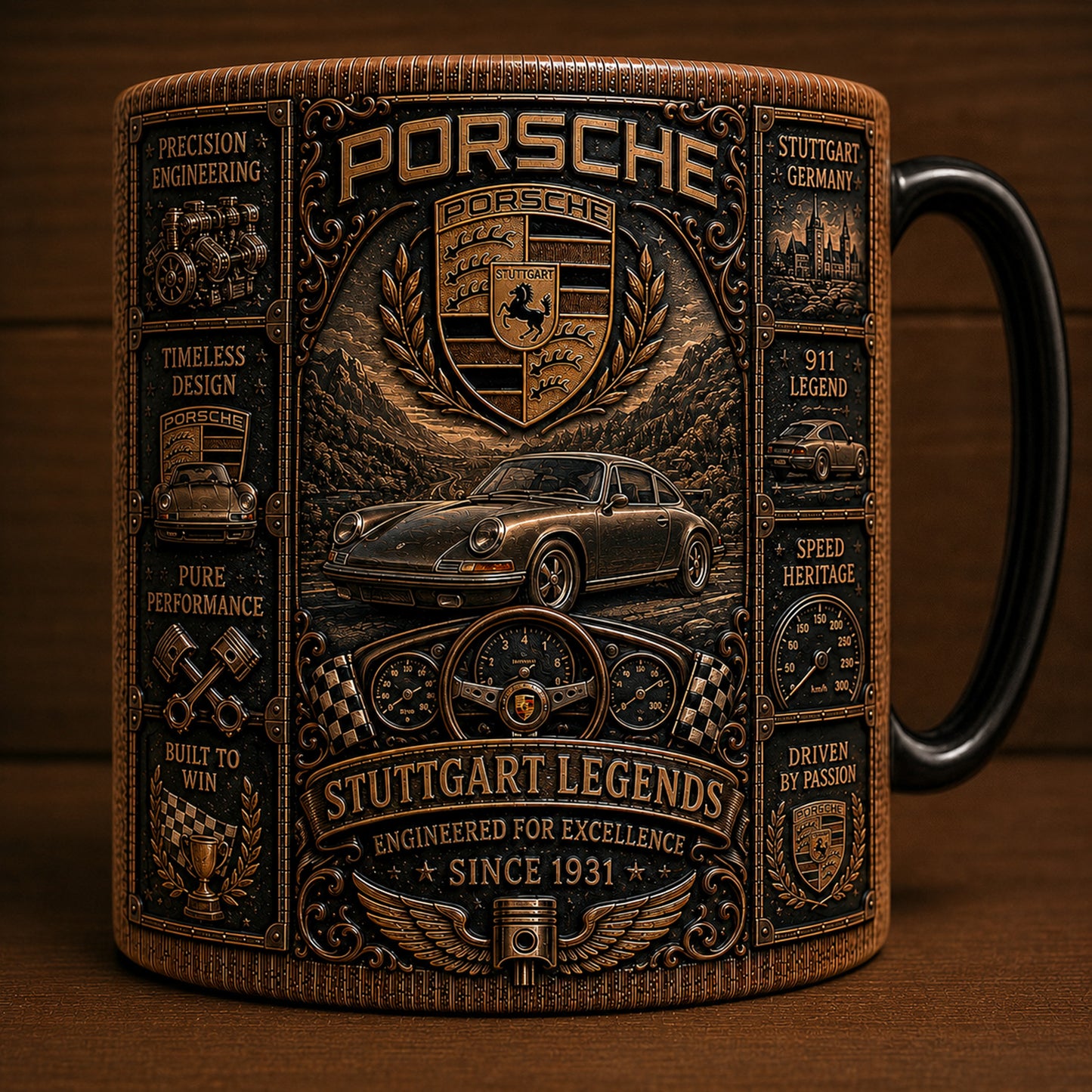 Personalized Pors Vintage Accent Mug , Cream Mug Gifts , Holiday Gifts