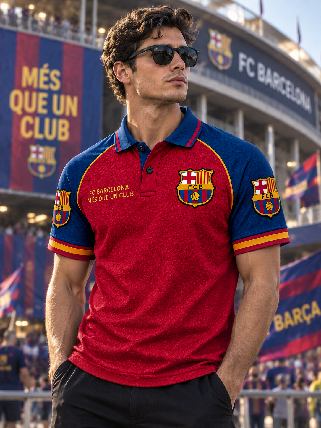 Personalized Barca FC 2026 Sport Polo Shirt