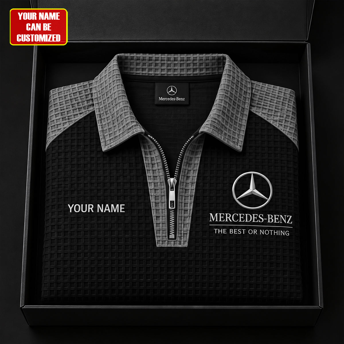 Merc Luxury Auto Heritage - Personalized Quarter Zipper Polo Shirt