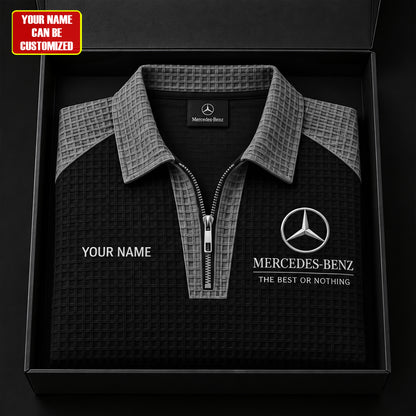 Merc Luxury Auto Heritage - Personalized Quarter Zipper Polo Shirt