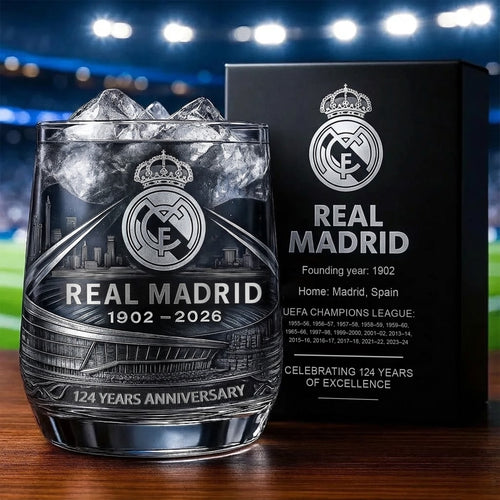 Personalized Real 124 Years Anniversary Whisky , Real Whiskey Glass V3