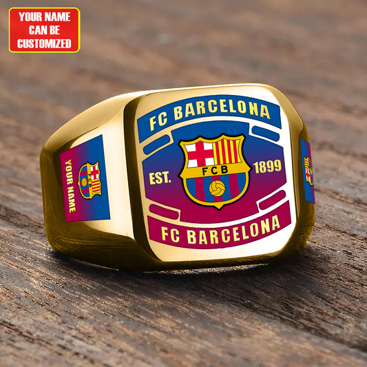 Barca FC Custom Name Classic Design Ring