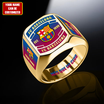 Barca FC Custom Name Classic Design Ring